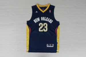 Maillot De Basket New Orleans Pelicans Anthony Davis 23 Tissus Sportif Fans Edition Bleu